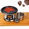 Geschirr-Sets im Freien, tragbarer BBQ-Grill aus Edelstahl, Eisen, Grill, Braten, Brazier, Kochutensilien, Wandern, Picknick, Mini