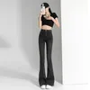 Women's Jeans Vintage High Waist Flare Solid Street Slim Fit Denim Pants Stretch Casual 230325