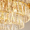 シャンデリアモダンラグジュアリーゴールドK9クリスタル天井シャンデリアインテリア照明光沢のあるリビングルームの寝室の装飾LED