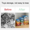 صناديق التخزين صناديق Shimoyama Kids Building Build Build Toys Toys منظم الحالة توفير مساحة قابلة للتكديس كتلة الجسيمات الصغيرة الحاوية P230324