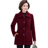 Women's Wool & Blends Autumn Winter Jacket Woolen Coat Solid Color Plus Size 5XL Middle-aged Elderly Female Imitation Mink Velvet OvercoatWo