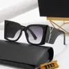 Sunglasses with Letter Designer Brand Sun Glasses Women Men Unisex Traveling Sunglass Black Grey Beach Adumbral Large box with letters