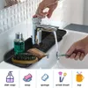 Andra köksverktyg Kökskran Absorbent Mat Sink Splash Guard Silicone Faucet Splash Catcher Countertop Protector för badrum Köksgadgets 230324