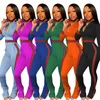 ROMPERS NEUE WOMENS TRACSIITS LANGE SCHLAGTEN SPORT SPORT TAGE TOPS UND HOSEN LADE DIE DRUCK Herbst Winter Jumpsuit 2 Stück Outfits Sport Sweatsuit