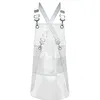 Aprons Fashion Transparent Work Apron Waterproof with Pocket Trendy Barber Hair Nail Stylist Accessorie Men Uniform 230324