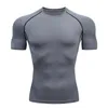 Men's TShirts Compression Quick dry Tshirt Men Running Sport Skinny Short Tee Shirt Male Gym Fitness Bodybuilding Workout Black Tops Clothing 230325