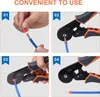 HSC8 16-6 Hexagonal Wire Ferrule Crimper Tool Self-Adjustable Ratchat Crimping Pliers 0.08-16mm for End-sleeves Terminals