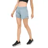 Lu Lu Lemons Yoga Shorts Womens LL Outfits High Waist Exercise fiess Wear Runing Elastic Pants Sportswearを防ぐWardrobe DK