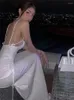 Повседневные платья Habbris Summer Sexy Bangage Halter Backless Maxi Club наряд для женщин 2023 White Bodycon Party Long Dress Женщина