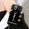 Luxury designer Phone case for 14/13/12/11 Pro max iphone case fashion solid color women's glass tide sw