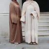 Vêtements ethniques 2 pièces correspondant ensembles musulmans robe hijab plaine Eid Abayas pour femmes Dubaï ouvert Abaya Turquie robes intérieures vêtements islamiques africains 230325