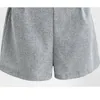 Shorts pour femme Femmes costume deux pièces ensemble coton lin chemise Shorts correspondant ensembles féminins grande taille ensemble court femmes été vêtements à la mode 230325