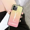 Luxury designer Phone case for 14/13/12/11 Pro max iphone case fashion solid color women's glass tide sw