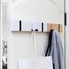 New New Wall-mounted Wood Hook Foldable Door Key Cloth Bag Hanger Hook Angle Adjustable Towel Hardware Organizer Rack Storage Shelf