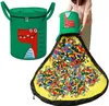 Storage Boxes Bins Quick Collapsible Toys Clean-up Storage With Play Mat for Kids Large Capacity Cartoon Felt Laundry Basket with Lid Toy Organizer P230324