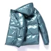 Męskie kurtki męskie parkas zima duży rozmiar jasny kolor ciepłe płaszcze zamka błyskawiczne Wysoka jakość płaszcza męska gruba 230325