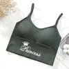 Débardeurs pour femmes Soutien-gorge en forme de U Tube Top Femmes Crop Princess Lettres Imprimer Lingerie Sexy Sports Fashion Street