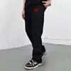 Jeans pour hommes Y2K rétro déchiré étoiles lettre brodé noir hommes pantalons Hip Hop poches droites lavé Streetwear Denim pantalon mâle