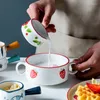 Tazze Piattini Mini tazza da latte in ceramica con manico Condimento Salse Aceto Stoviglie Caffè Zuccheriera Cucina