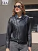 Women's Jackets ZIAI Spring Women Faux Leather Jacket Casual PU Loose Motorcycle Female Streetwear Oversized Korean Coat ZP30040 230324