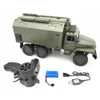 Electricrc Car WPL B36 URAL 116 24G 6WD RC Militär Truck Rock Crawler Command Communication Vehicle RTR Toy 230325