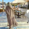 Ethnische Kleidung Muslimischer lockerer Stil Lange Robe Elegante Maxikleider Eid Open Abaya Islamische Abhaya 230324