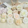 Decoratieve bloemen White Rose Head Artificial Wedding Home Party Kerst verjaardag decor Diy krans scrapbooking ambacht nep bulk