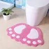 Tapis 40x60/60x90cm pied en forme de salle de bain tapis antidérapant tapis toilette Simple absorbant l'eau maison porte décorative