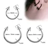 Nose Rings Studs Stainless Steel Cone Spike Horseshoe Circular Septum Ring Nipple Hoops Eyebrow Ear Piercing Body Jewelry 230325