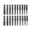 Binoax 10 PCS SAE/METRIC HEX HEAD ALLEN DRENCH DREL BIT SET 1/4 дюйма