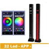 Energy Storage Battery Night Lights Led Sound Control Light Rgb Voiceactivated Music Rhythm Ambient App Level For Car Home Atmospher Dhuvk