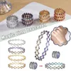 Charm Armband 2 i 1 Magic infällbart ringarmband Creative Stretchable Twist Folding Crystal Rhinestone Women Jewelry Gift