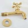 Bathroom Sink Faucets Gold Color Brass Single Cross Handle Washing Machine Faucet /Garden Water Tap / Laundry Taps Mav143