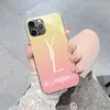 Luxury designer Phone case for 14/13/12/11 Pro max iphone case fashion solid color women's glass tide sw