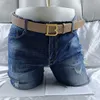 Herren-Designer-Gürtel, klassischer Retro-Doppelseitiger Litschi-Muster-Damen-Ledergürtel, 3,8 cm, glatte Schnalle, Jeans-Business-Kleidergürtel mit Box als Geschenk