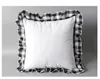 Sublimation Blank Pillow Case Red Lattice DIY Heat Transfer Printing Cushion Cover Throw Sofa Pillowcover Home Decor RRA