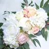 Decoratieve bloemen kransen kunstmatige witte bloemen bruiloft boog achtergrond decor bloemen muur deur drempel bloemen krans feestje hanger 230324