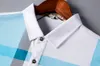 Men's Polos arrival brand clothing polo shirt man cotton short sleeve plaid breathable business casual homme camisa plus size XXXL 230325