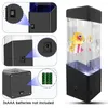 Bordslampor LED Small Fish Night Light Color Changing Lamp Aquarium Electric Fancy Lava Children's Gift Family Room Decorations