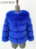 Jackets femininos Zadorin S-5xl Mink Coats outono inverno