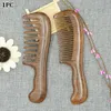 Brosses à cheveux Peigne en bois de santal Parfum naturel Brosse de santé en bois Démêler Dent large Antistatique Femmes Taille longue Accueil Outils Salon 230325