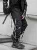 Mäns byxor harajuku Black Hip Hop Men band lastbyxor Techwear japanska emo alt byxor jogga street overzied hippie gothic joggar w0325