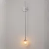 Lámpara de pared Línea minimalista Apliques Sala de estar Dormitorio Estudio Mesita de noche Lámparas negras doradas nórdicas Luces LED de vidrio de burbujas posmodernas nórdicas