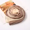 Fashion Ombre Chiffon Scarf Hijab Luxury Islamic Headscarf Muslim Malaysia Kvinnlig POPULÄR LÅNG GRADIENT SALK