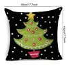 Christmas Linen Pillowcase Santa Claus Snowman Pillowcase Xmas Tree Deer Pillows Cover Sofa Cushions Pillow Covers Home Decor