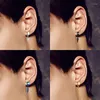 Boucles d'oreilles créoles 1-2 paires élégant cône triangulaire Huggie pour hommes femmes Rock Punk acier inoxydable géométrique oreille cadeau bijoux