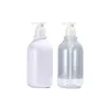 Packing Plastic Shiny Bottle Round Shoulder Pet Four Color Shower Ggel Bottes White Lotion Press Pump Portable Cosmetic Refillable Packaging Container