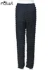 Kvinnor Pants Capris FQLWL Summer Streetwear Pink Pants Y2K för kvinnor i svarta highi midjbyxor Slim Sweatpant Female 230325