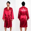 Men's Sleepwear Mr Custom Robe Groom Satin Robes Personalized Mens Groomsmen Gift For Honeymoon Wedding Dressing