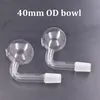 Jumbo 40mm bola curvada tubo de queimador de óleo de vidro grosso pyrex vidro adaptador de óleo tubos para plataformas bongs 10mm 14mm 18mm macho fêmea articulação